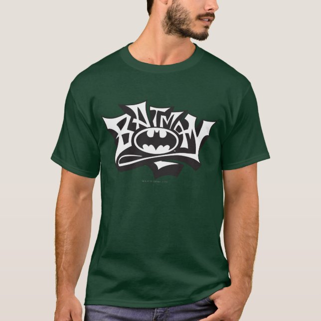 Batman | Graffiti Name Logo T-Shirt (Front)