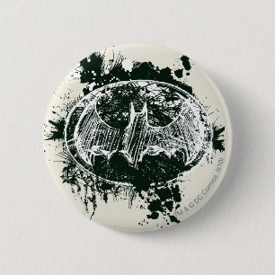 Batman Grunge Splatter Sketch 6 Cm Round Badge