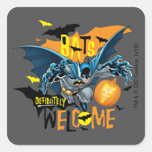 Batman Halloween Inspired Logo Square Sticker