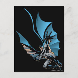 Batman hand in foreground postcard