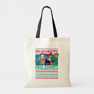 Batman Happy Holidays Joker & Harley Quinn Tote Bag