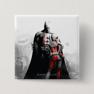 Batman & Harley 15 Cm Square Badge