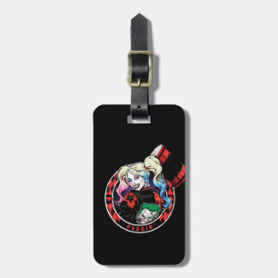 Batman   Harley Quinn Winking With Mallet Luggage Tag