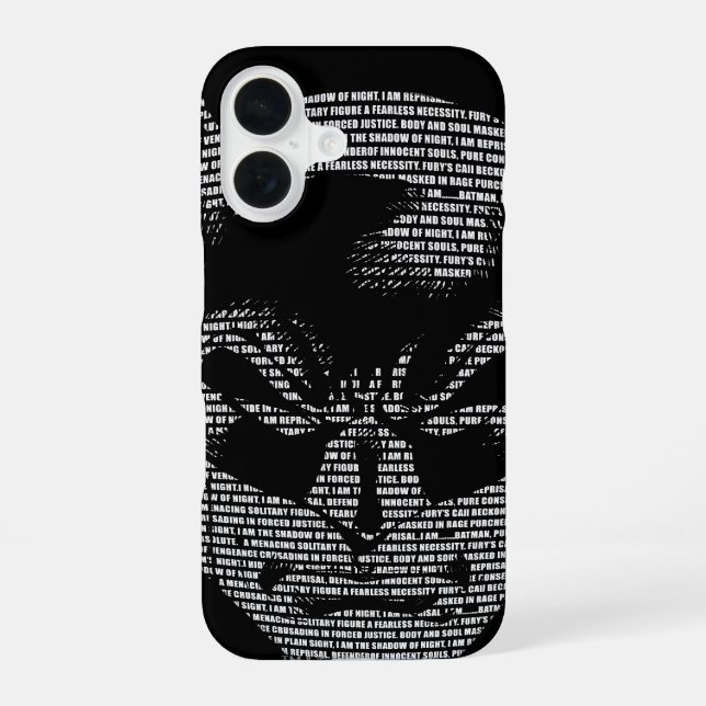 Batman Head Mantra iPhone 16 Case (Back)