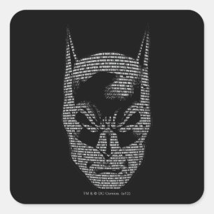 Batman Head Mantra Square Sticker