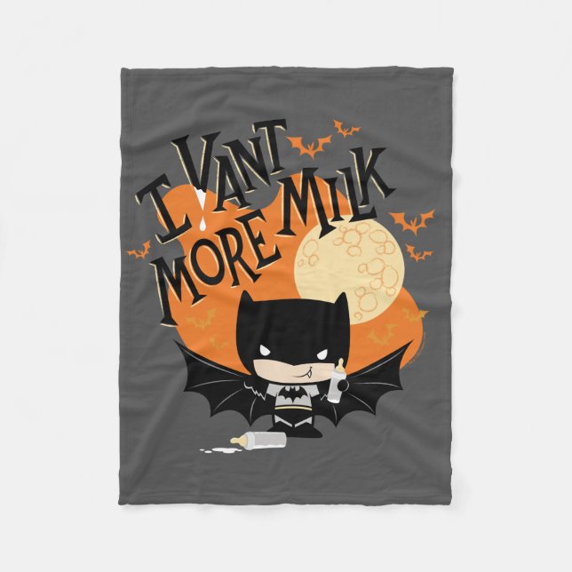 Batman | I Vant More Milk Fleece Blanket (Front)