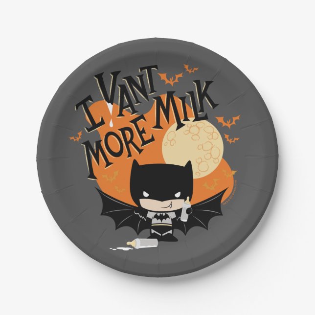 Batman | I Vant More Milk Paper Plate (Front)