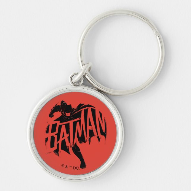 Batman Ink Brush Name Key Ring (Front)