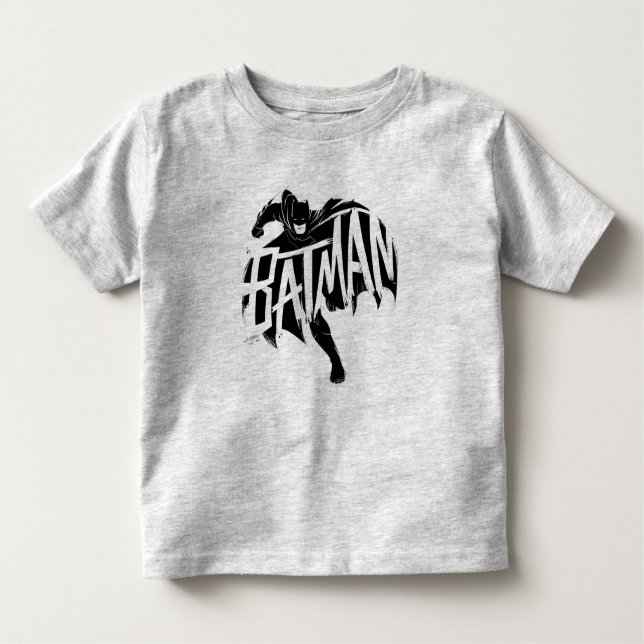 Batman Ink Brush Name Toddler T-Shirt (Front)