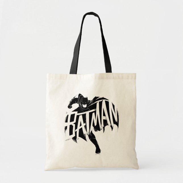 Batman Ink Brush Name Tote Bag (Front)