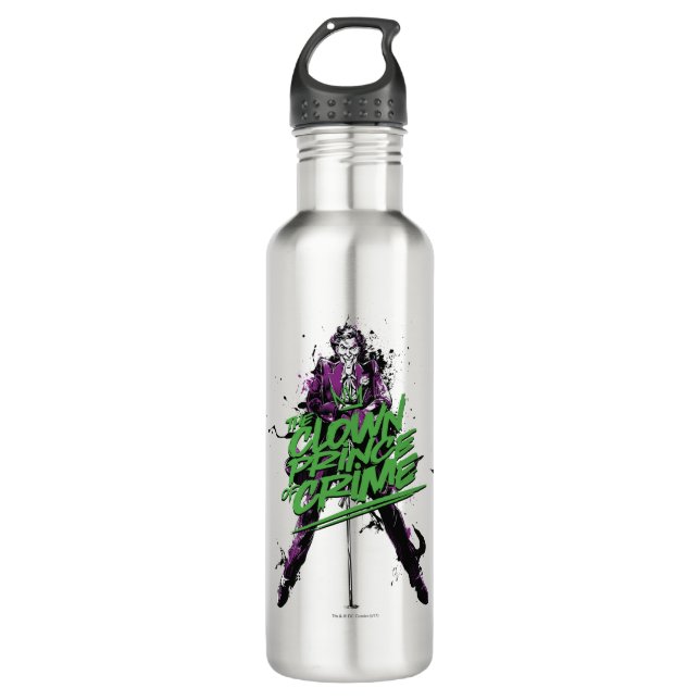 Batman | Joker Clown Prince Of Crime Ink Art 710 Ml Water Bottle (Front)