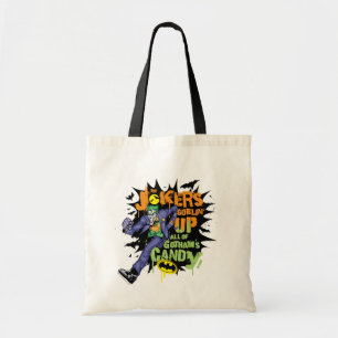 Batman Joker's Goblin' Up All of Gotham's Candy Tote Bag