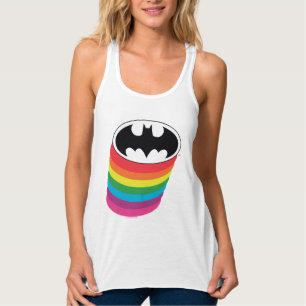 Batman Layered Rainbow Logo Singlet