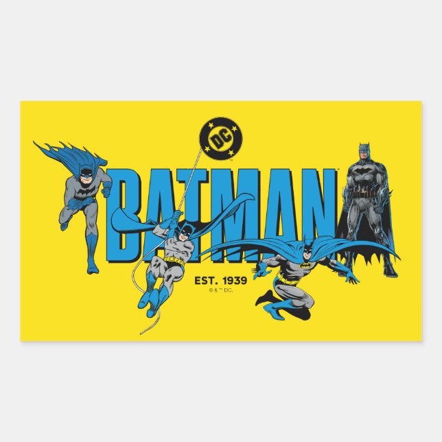 Batman Legends Forever Graphic Rectangular Sticker (Front)