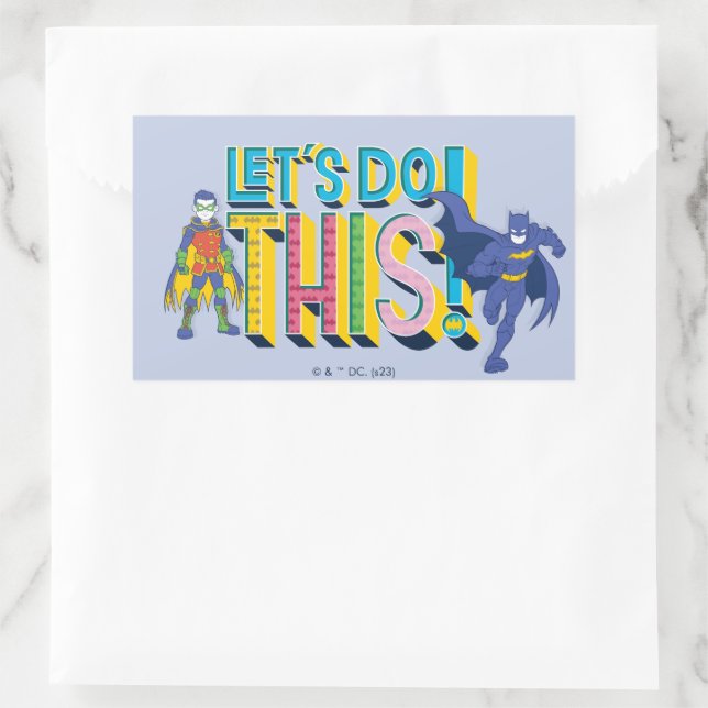 Batman | Let's Do This Rectangular Sticker (Bag)