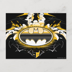 Batman Logo with Cars Postcard