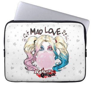Batman Mad Love Harley Quinn Chewing Bubble Gum Laptop Sleeve
