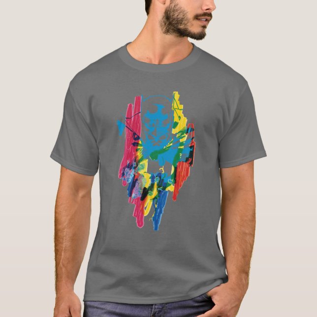 Batman Neon Marker Collage T-Shirt (Front)