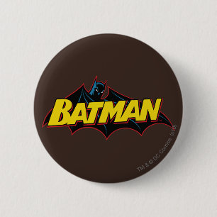 Batman   Old School Logo 6 Cm Round Badge
