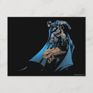Batman on gargoyle postcard