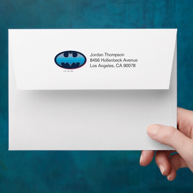 Batman | Pink & Blue Symbol Envelope (Hand)
