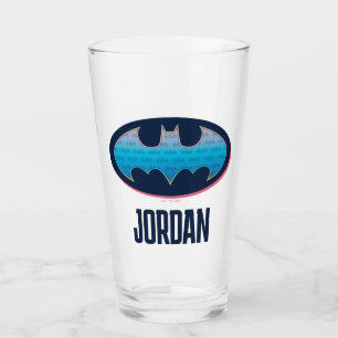 Batman   Pink & Blue Symbol Glass