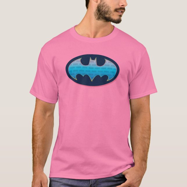 Batman | Pink & Blue Symbol T-Shirt (Front)