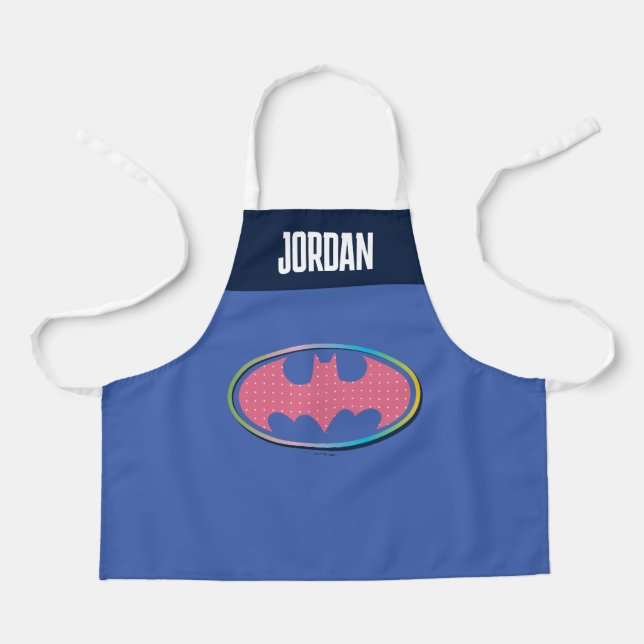 Batman | Pink Polka Dot Logo Apron (Front)