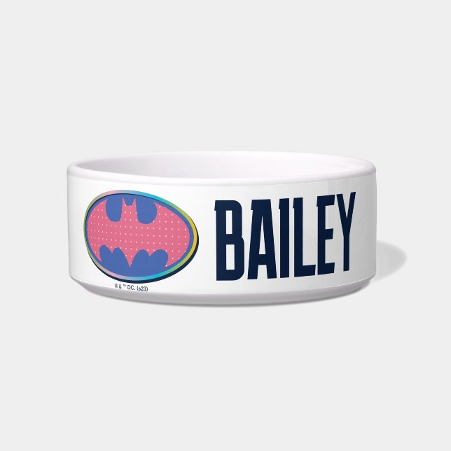 Batman | Pink Polka Dot Logo Bowl (Front)