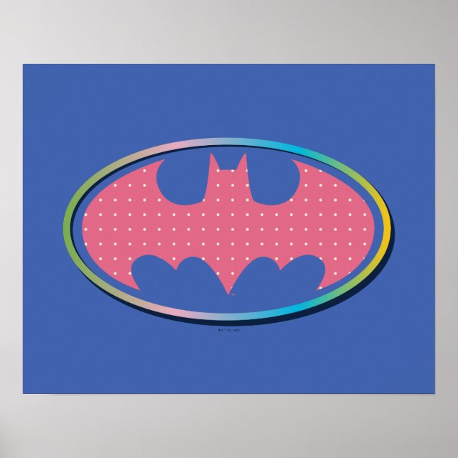 Batman | Pink Polka Dot Logo Poster (Front)