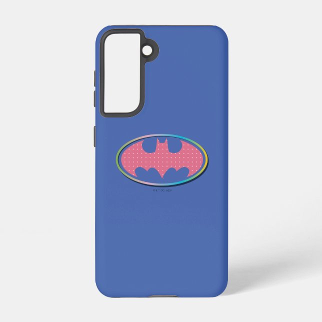 Batman | Pink Polka Dot Logo Samsung Galaxy S21 Case (Back)