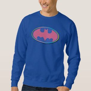 Batman   Pink Polka Dot Logo Sweatshirt