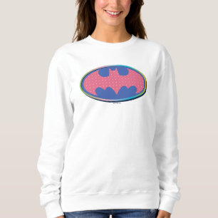 Batman   Pink Polka Dot Logo Sweatshirt