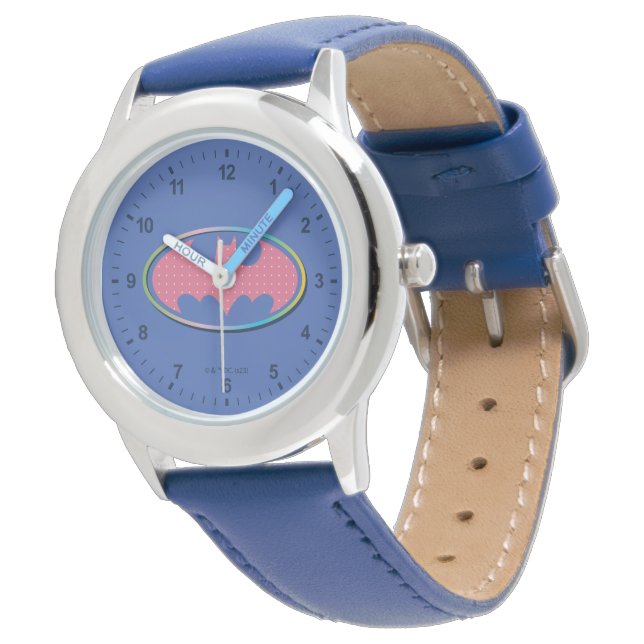 Batman | Pink Polka Dot Logo Watch (Angled)