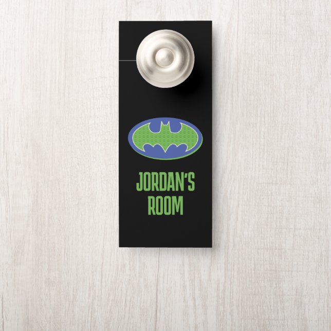 Batman | Purple & Green Symbol Door Hanger (On Knob)