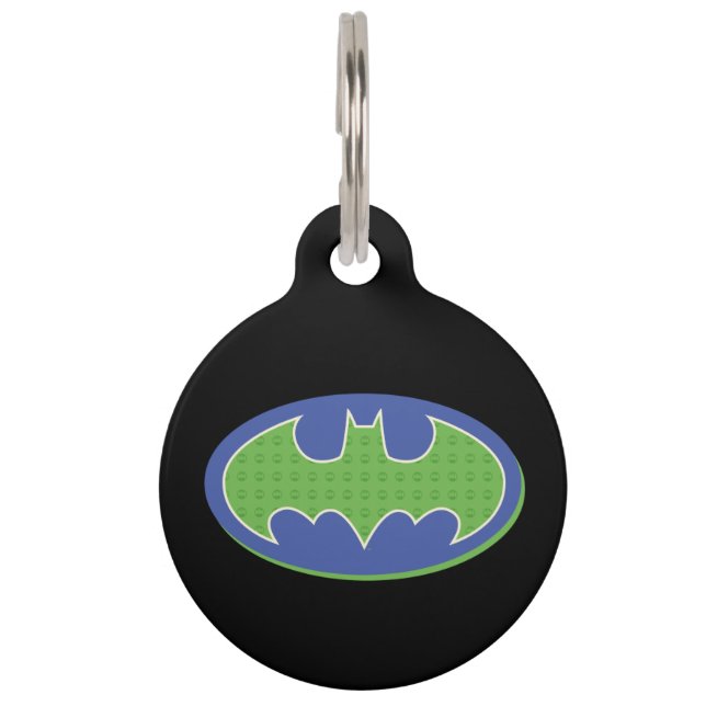 Batman | Purple & Green Symbol Pet Tag (Front)