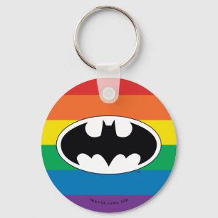 Batman Rainbow Logo Key Ring
