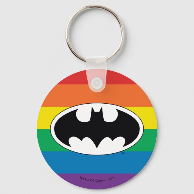 Batman Rainbow Logo Key Ring (Front)
