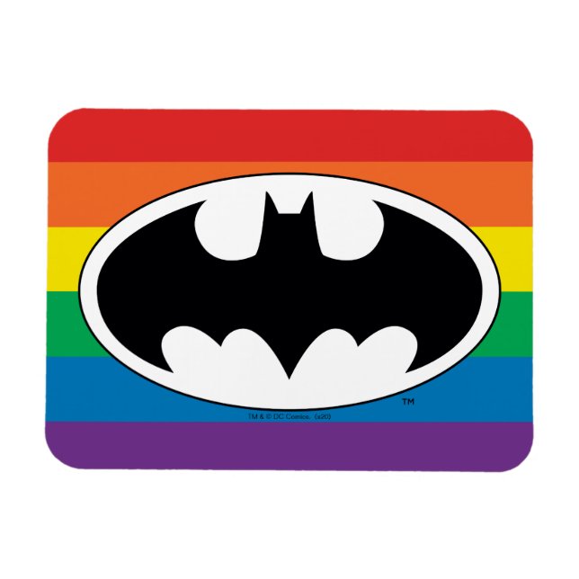 Batman Rainbow Logo Magnet (Horizontal)