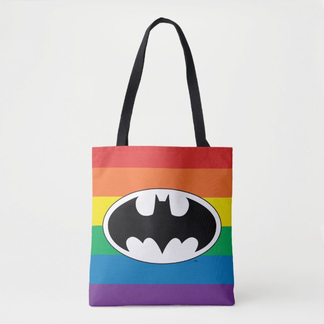 Batman Rainbow Logo Tote Bag (Front)