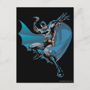 Batman ready to throw postcard