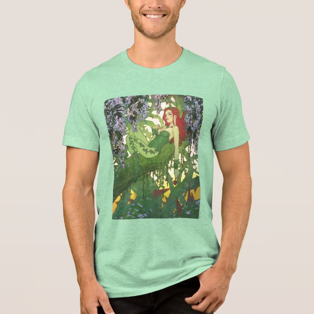 Batman Rebirth Poison Ivy Cover Illustration Tri-Blend Shirt (Front)