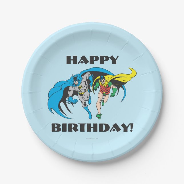 Batman & Robin Paper Plate (Front)
