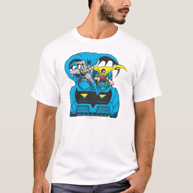 Batman & Robin Ride Batmobile T-Shirt (Front)