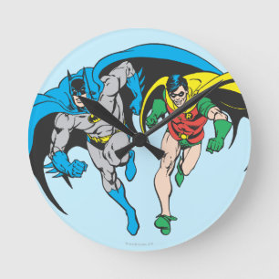 Batman & Robin Round Clock