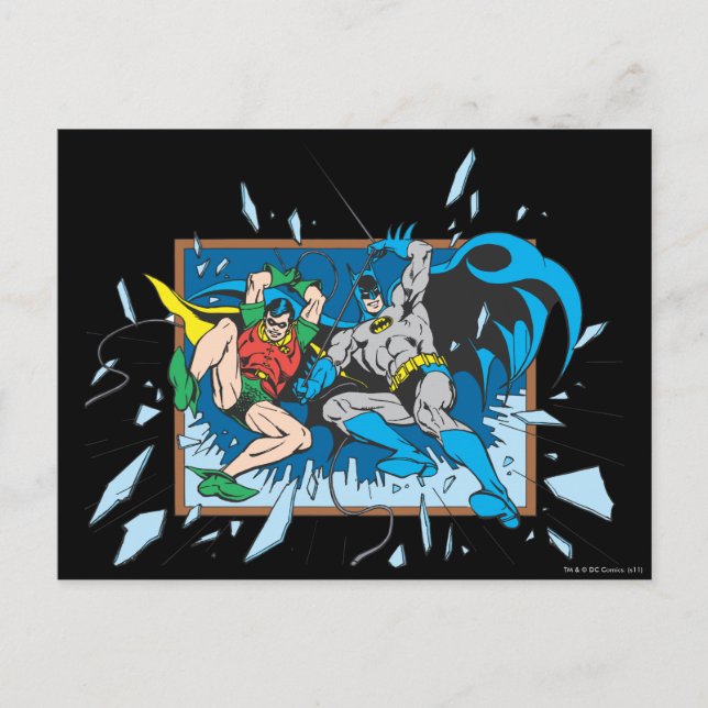 Batman & Robin Shatter Window Postcard (Front)
