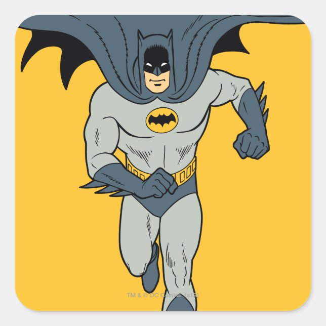 Batman Running Square Sticker (Front)