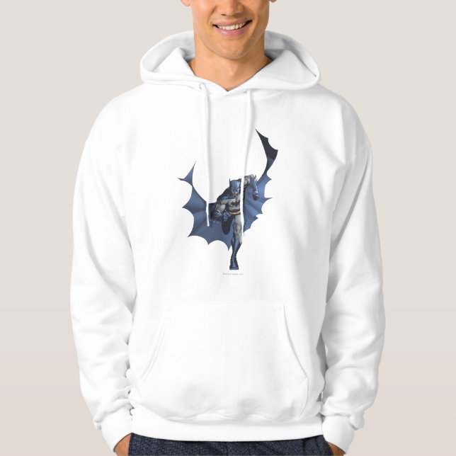 Batman runs with flying cape hoodie (Front)