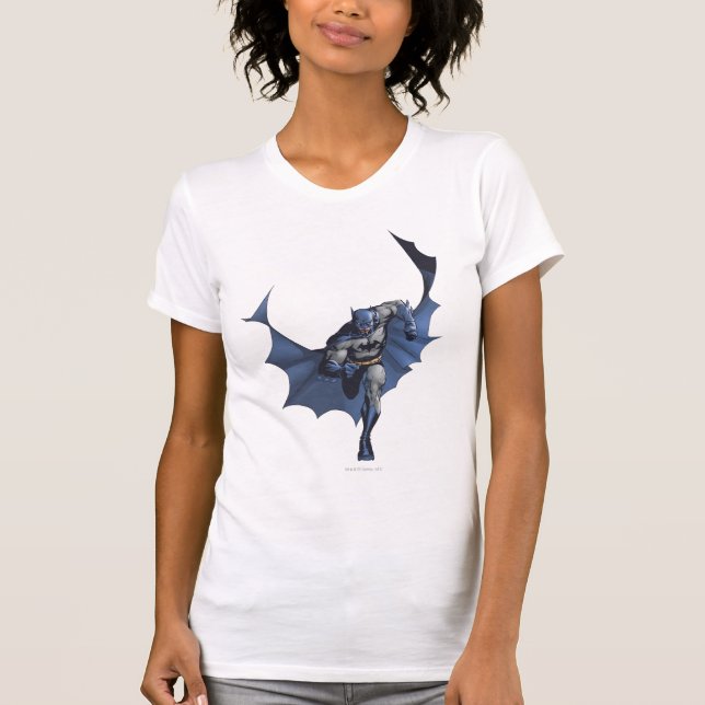 Batman runs with flying cape T-Shirt (Front)