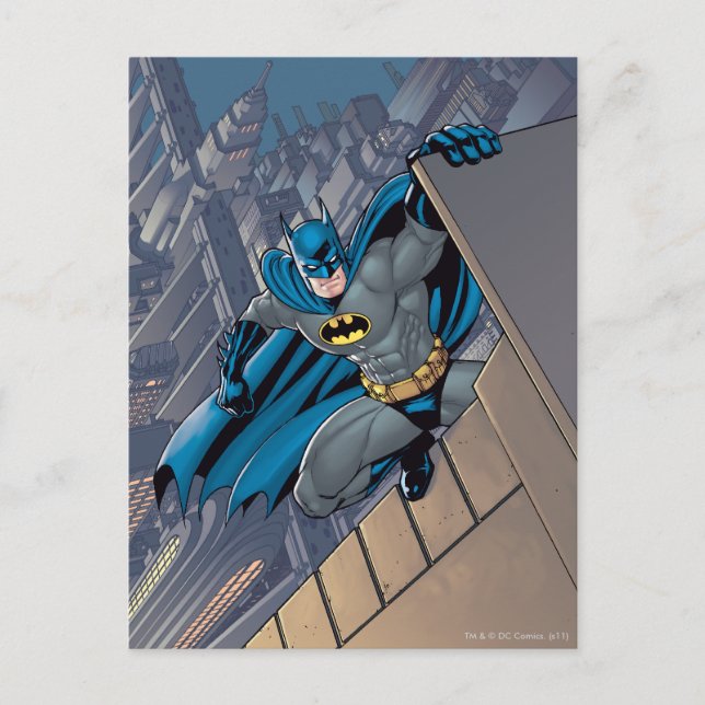 Batman Scenes - Hanging From Ledge Postcard (Front)